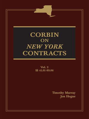 cover image of Corbin on New York Contracts